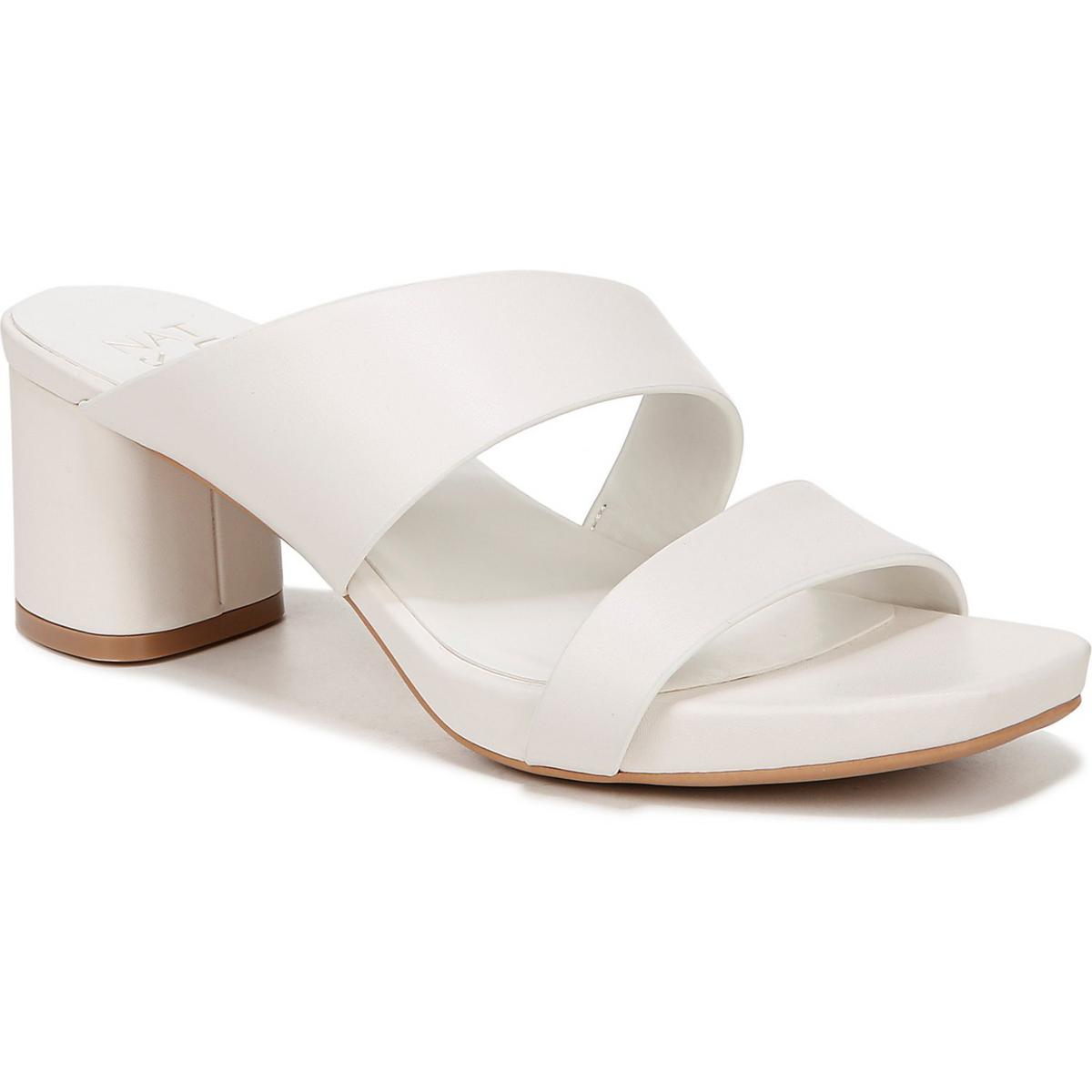 Inez Leather Square Toe Block Heel