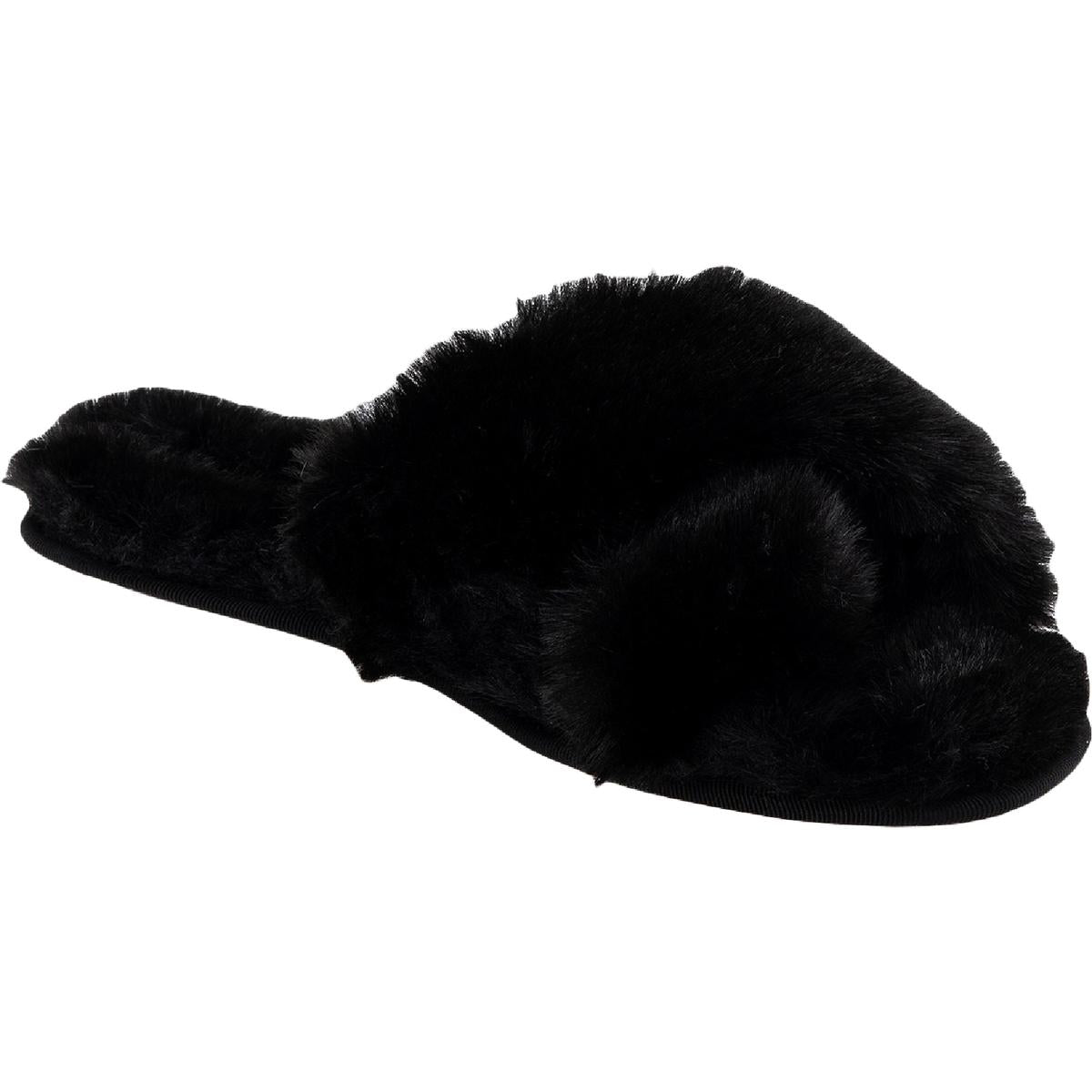 Pillar Faux Fur Slip On Slide Sandals