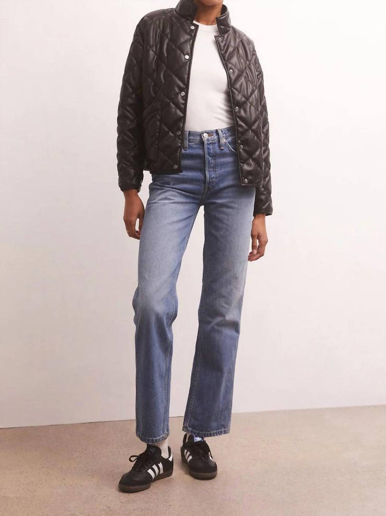 Heritage Faux Leather Jacket In Black 7270887424060