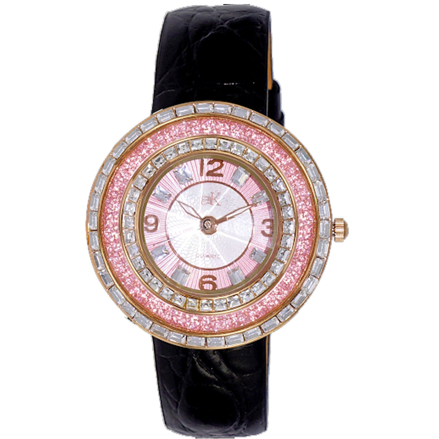 Adee Kaye Women's Facceta Rose Gold Dial Watch
