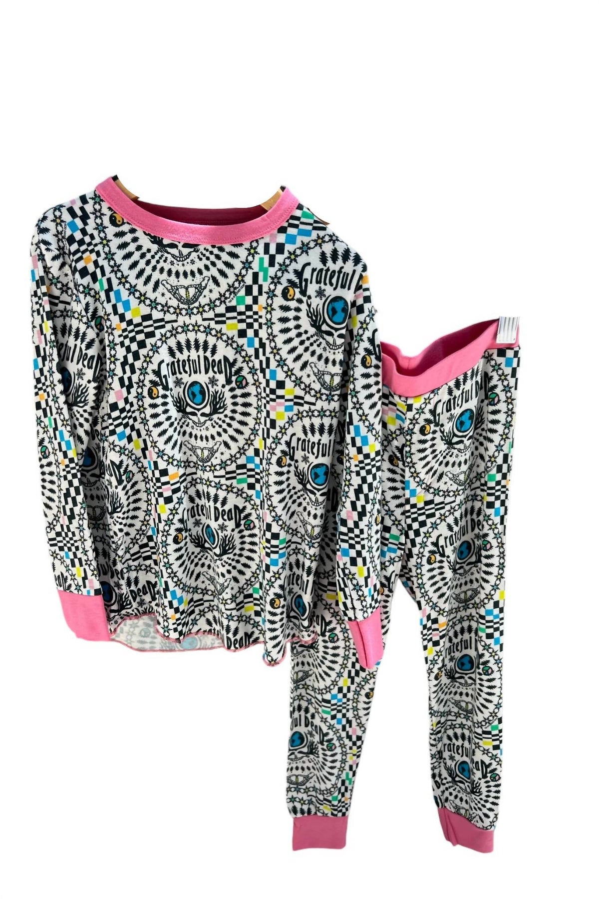 Kid's Grateful Dead Bamboo Thermal Set In Pink