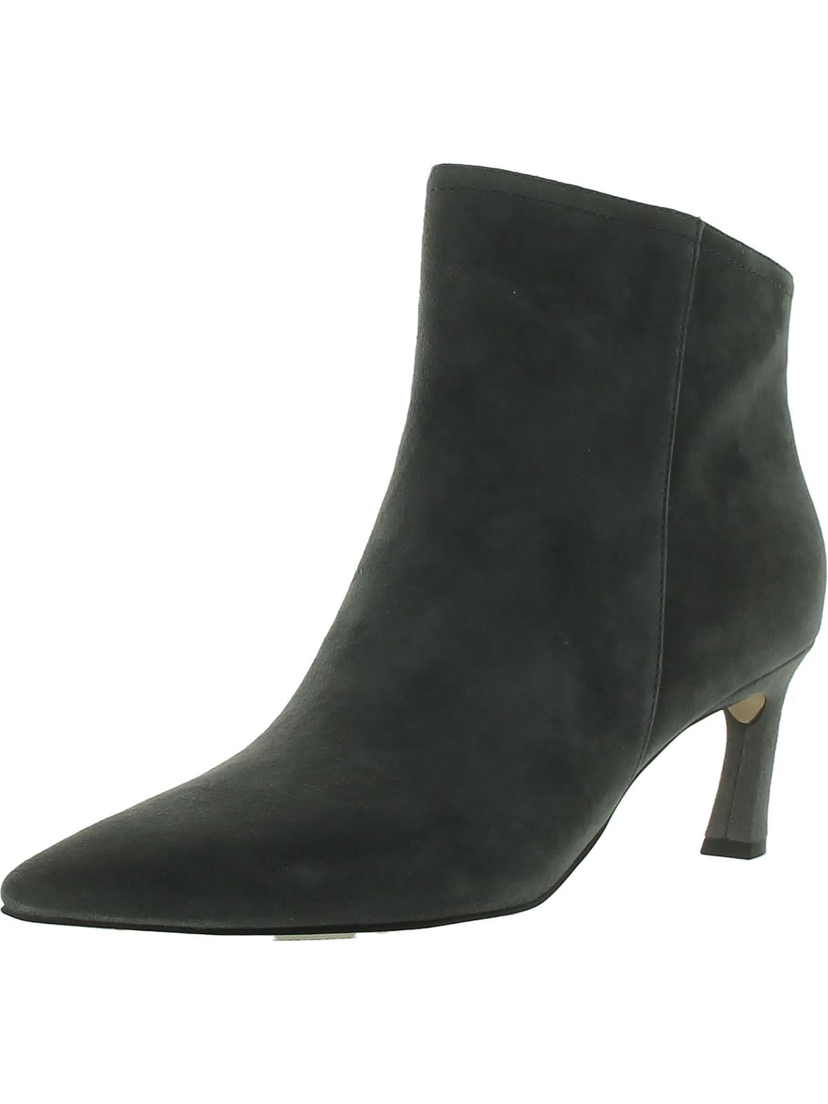 Womens Leather Pointed Toe Booties
