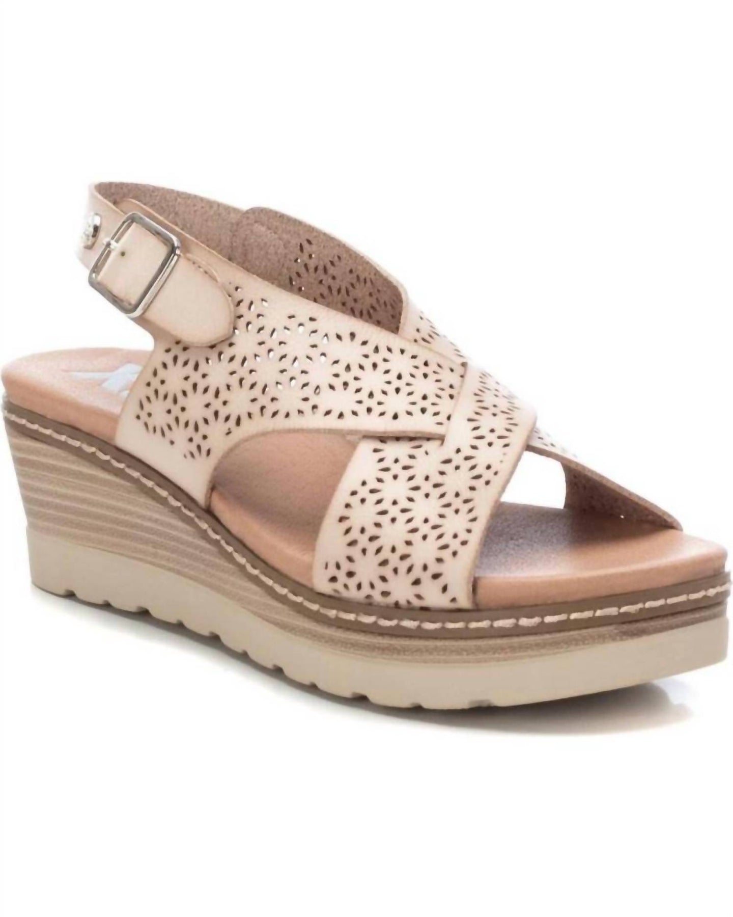 Women's Wedge Sandals In Beige 7661225672764