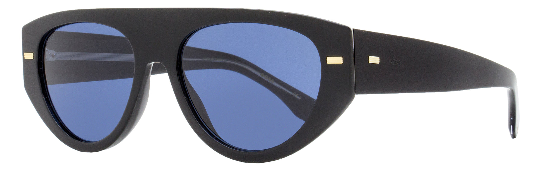 Boss Men's Flat Top Sunglasses 1443S 807KU Black 56mm