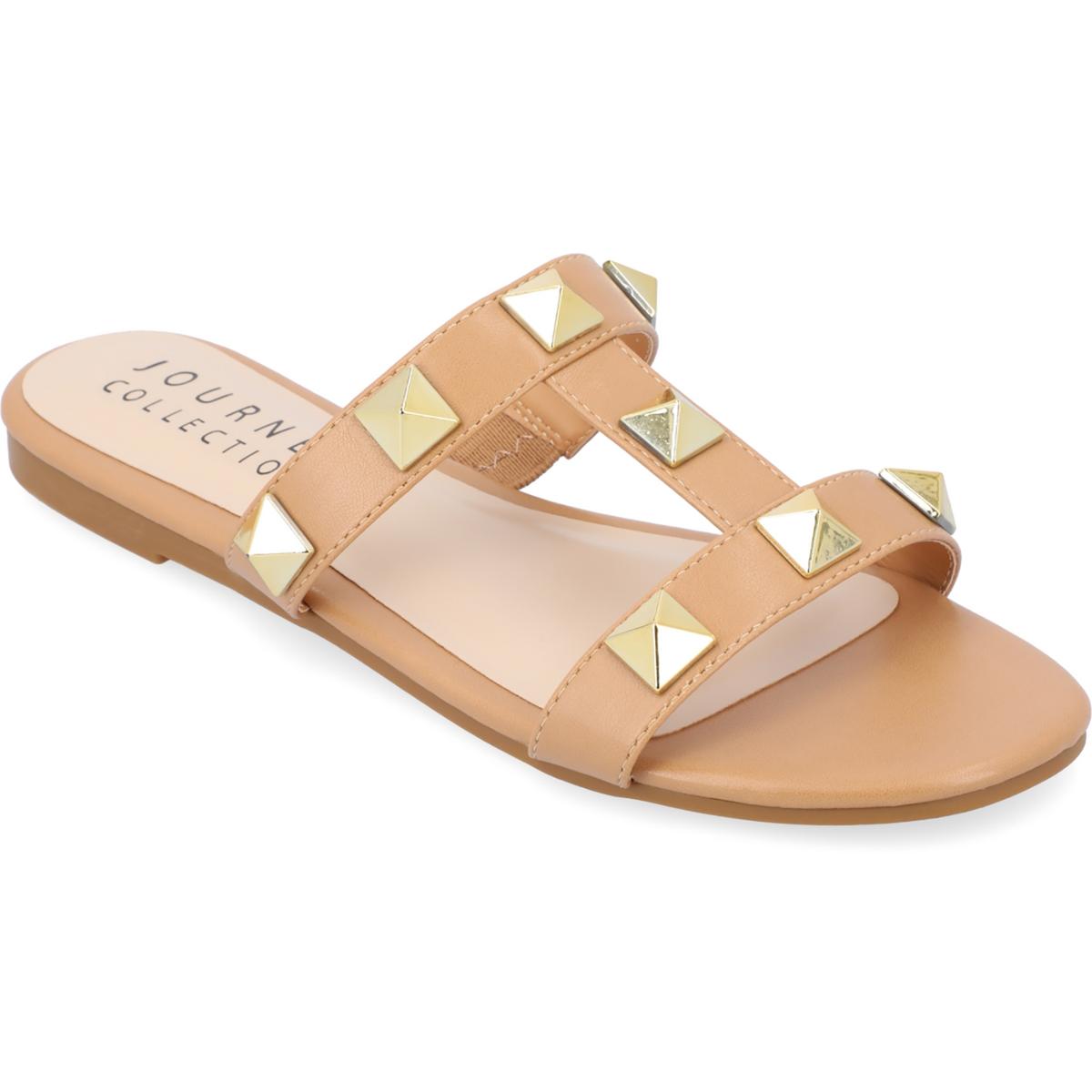 KENDALL Faux Leather Almond toe Flatform Sandals