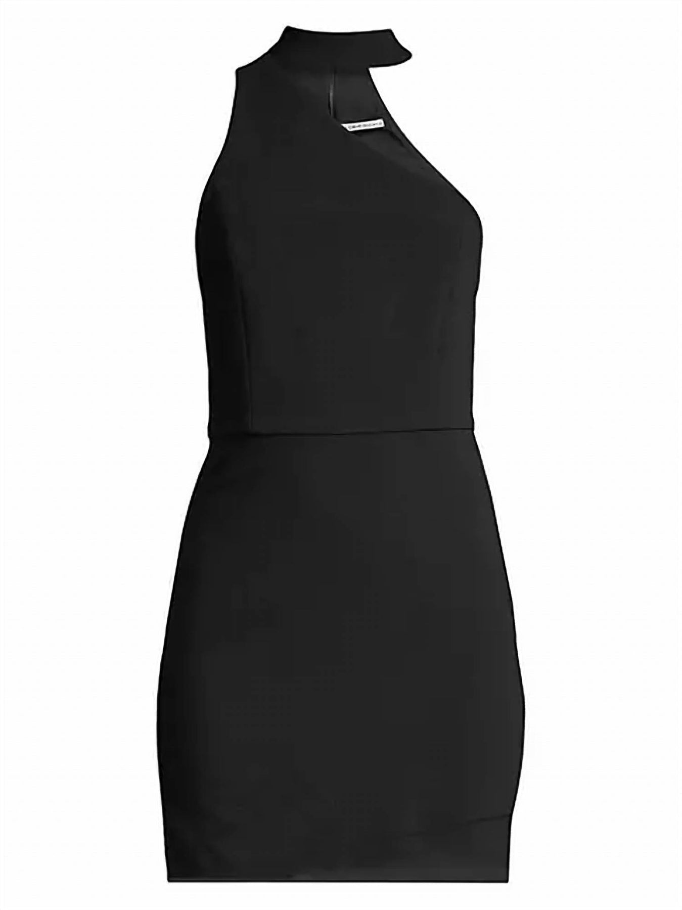 Skyla Mock Neck Fit Dress In Black