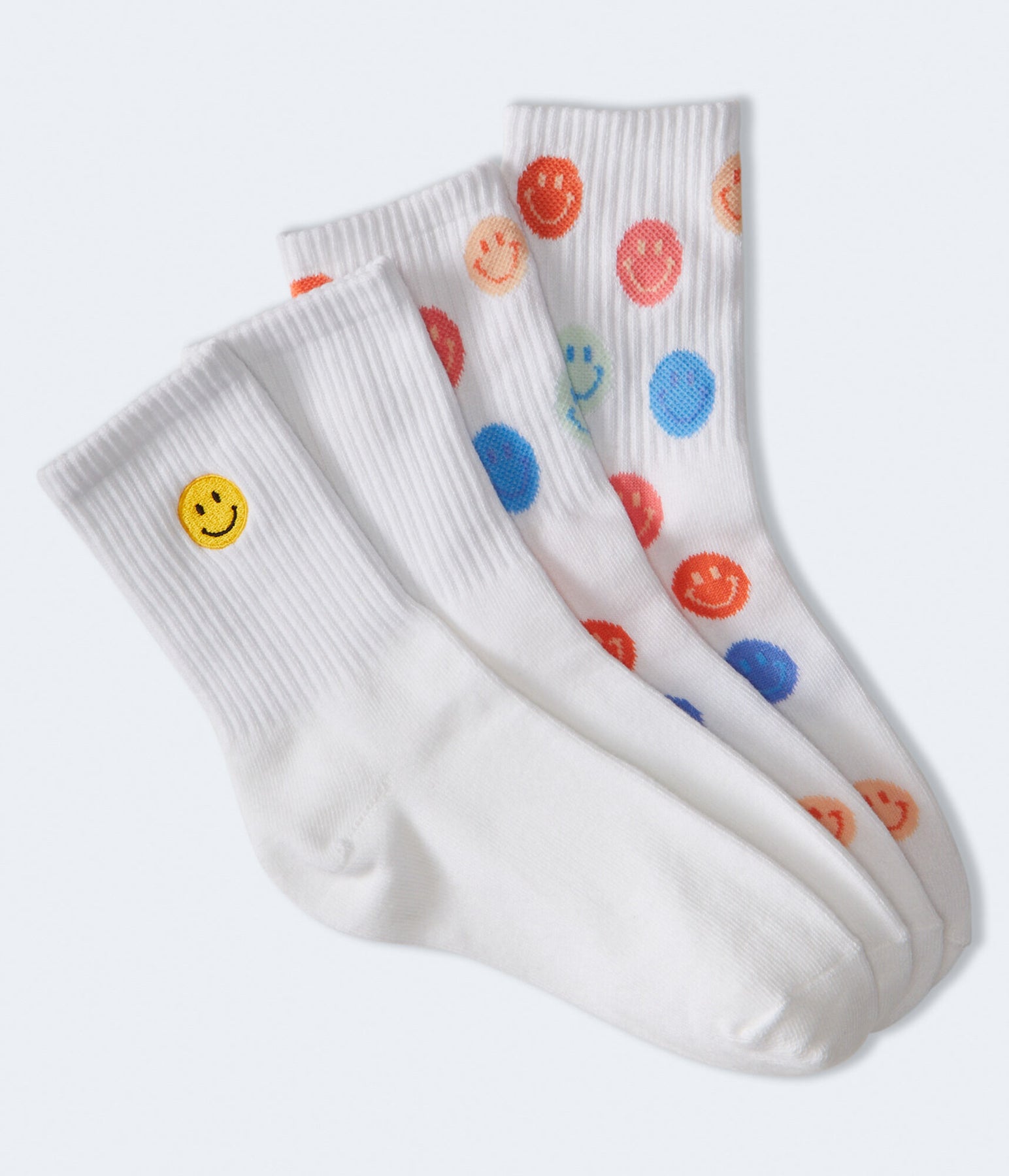 Aeropostale Smiley Face Crew Sock 2-Pack