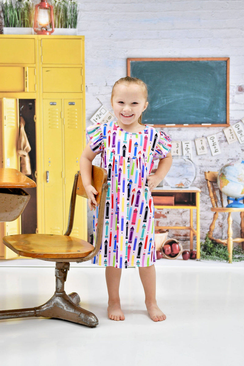 Artist Tools Milk Silk Flutter Dress