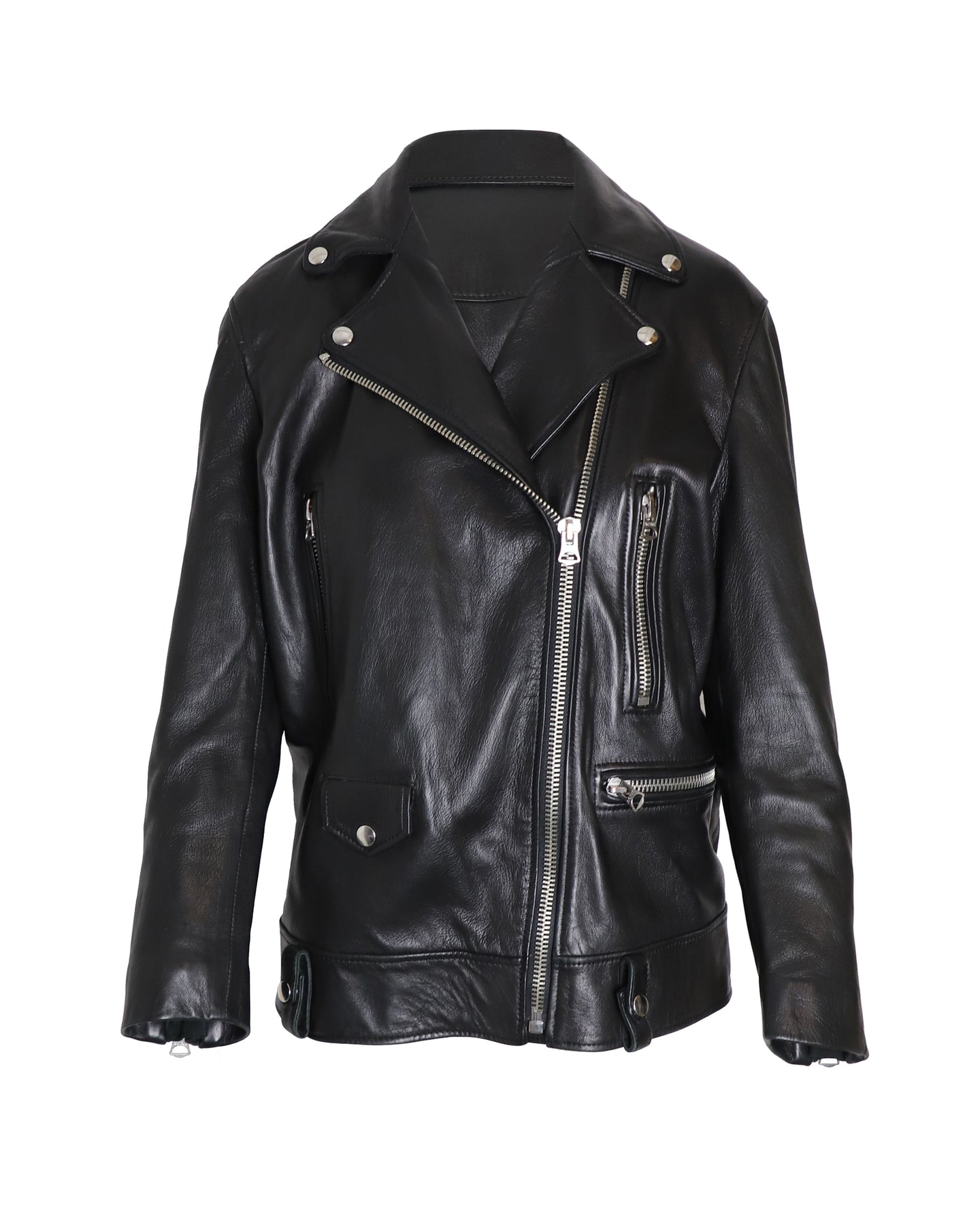 Acne Studios Biker Jacket in Black Leather 7802217300028