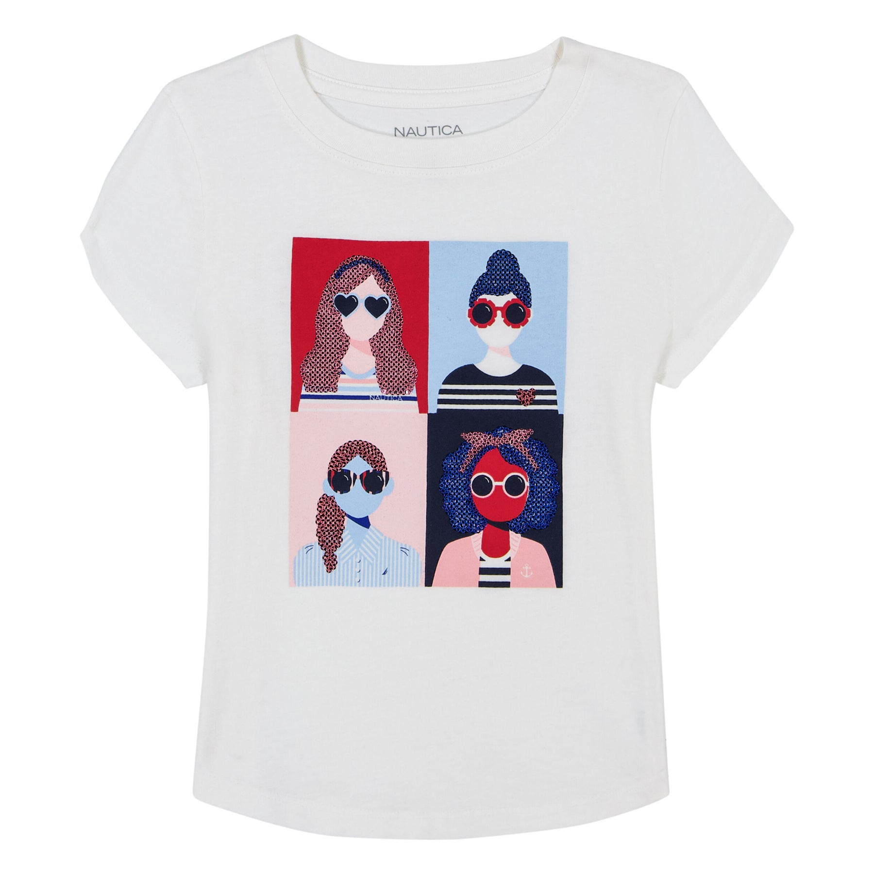 Nautica Little Girls' Iconic Sequin T-Shirt (4-6X)