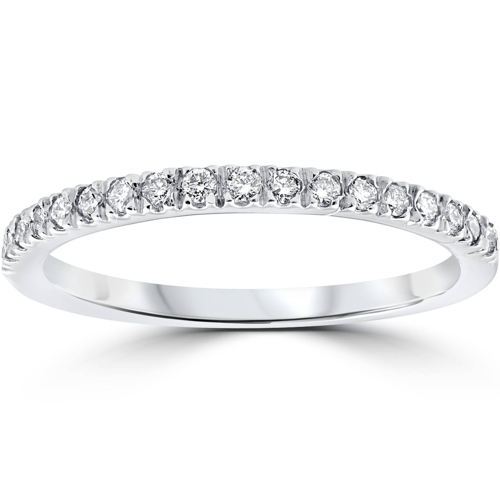 1/3ct Pave Diamond Wedding Ring 14K White Gold 7688283783228