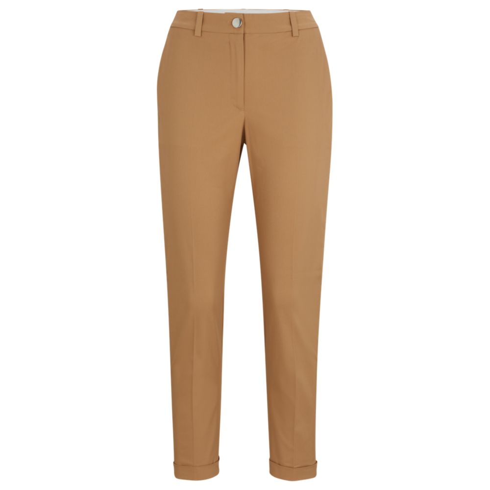 Regular-fit trousers in stretch-cotton twill