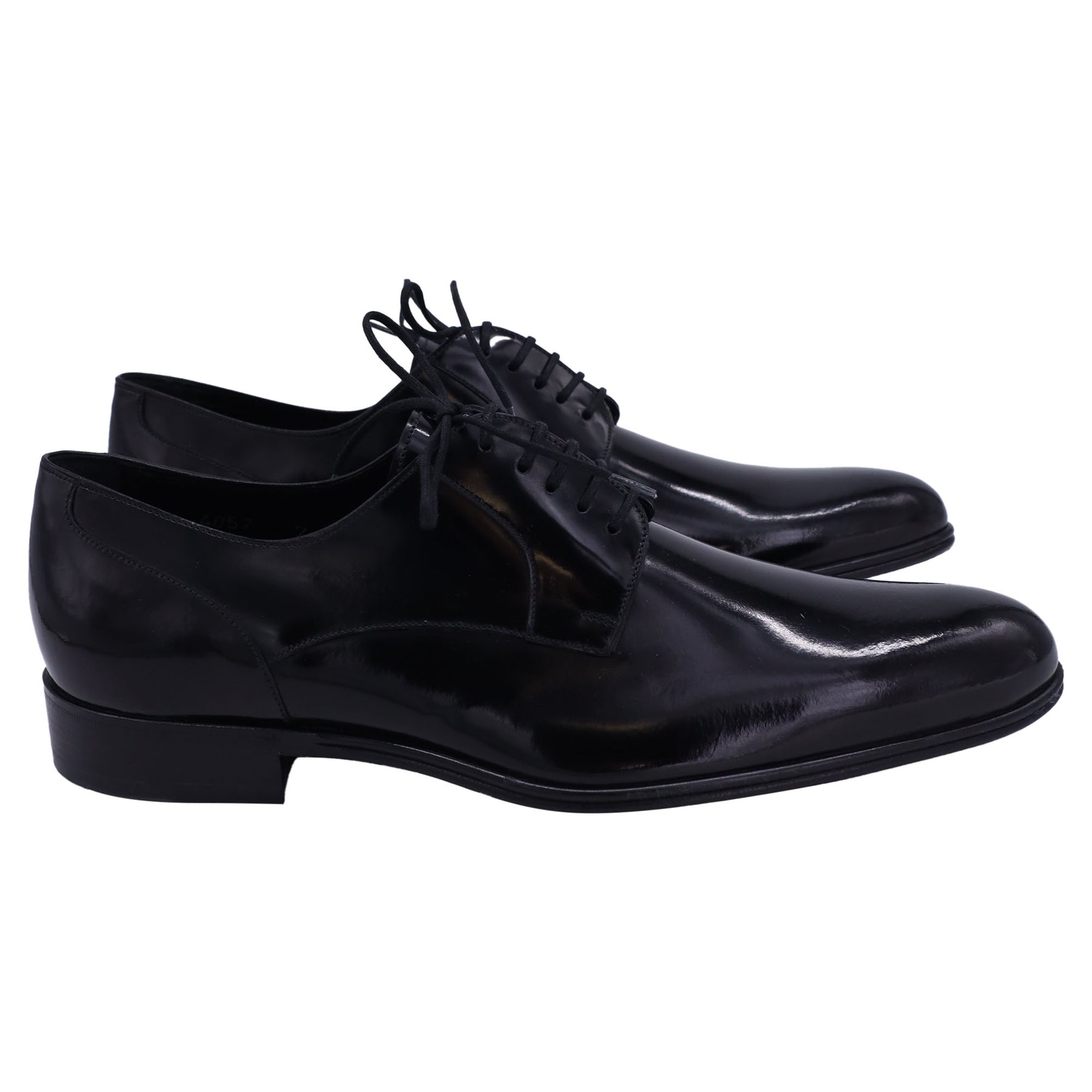 Dolce & Gabbana Classic Derby Shoes in Black Calfskin Leather