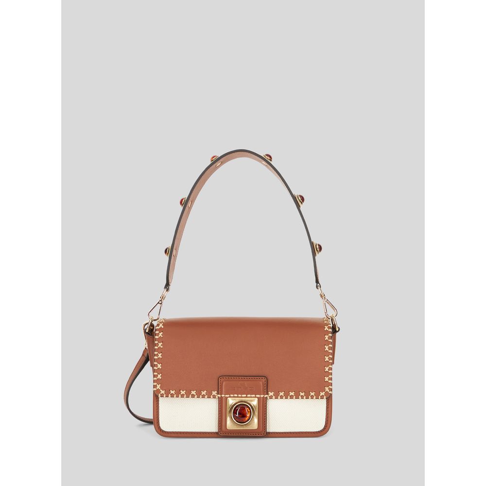 Small Crown Me Shoulder Bag With Amber Stones