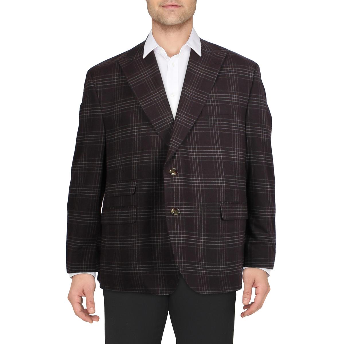 Acontour Plaid Two-Button Blazer