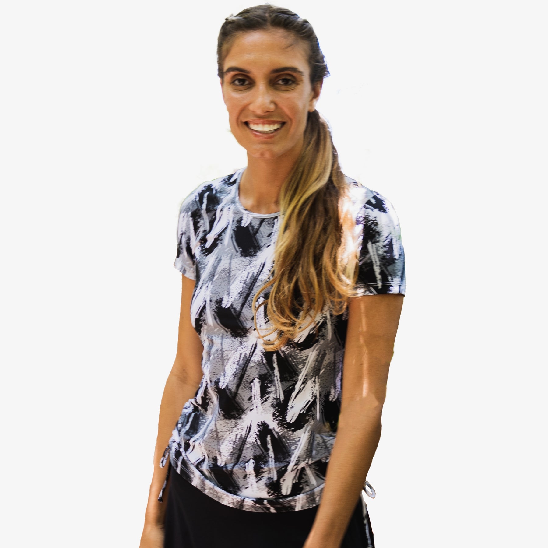 Women's Plus Short Sleeve Adele Swim Top - Patterns 7761312940092