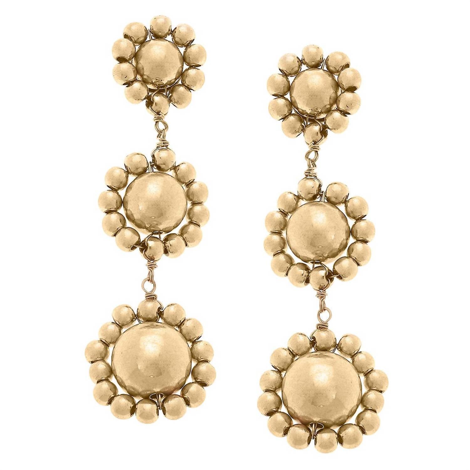 Women's Adelaide Statement Drop Earrings In Worn Gold