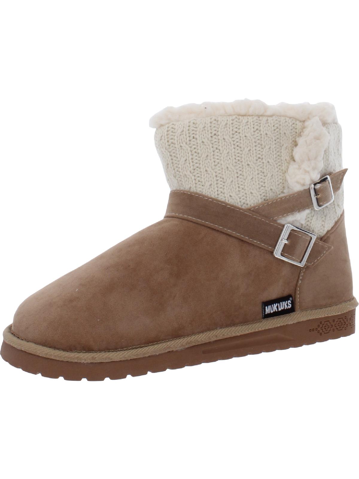 Alyx Womens Faux Fur Lined Faux Suede Winter & Snow Boots