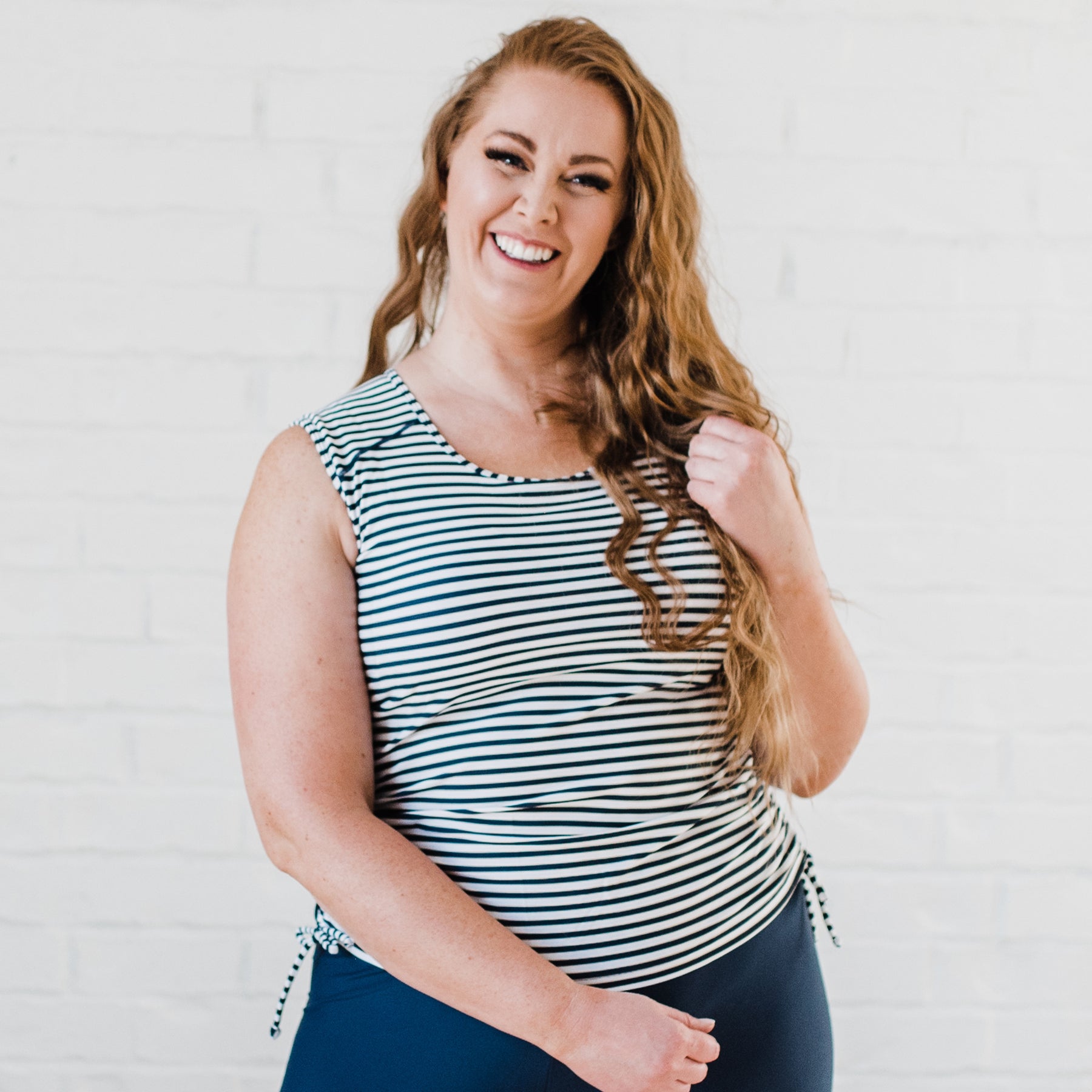 Women's Plus Closed Back Tankini Maya Swim Top 7771921678396