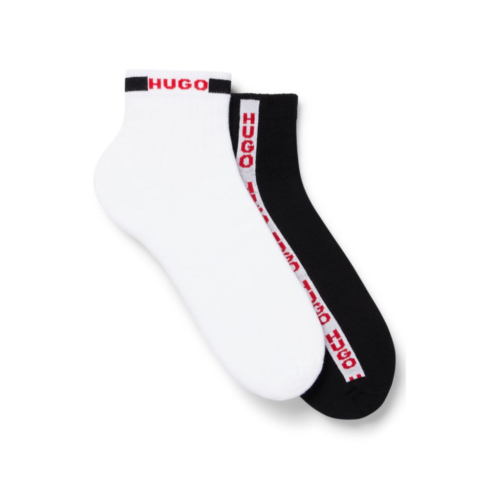 Two-pack of short socks with logo details