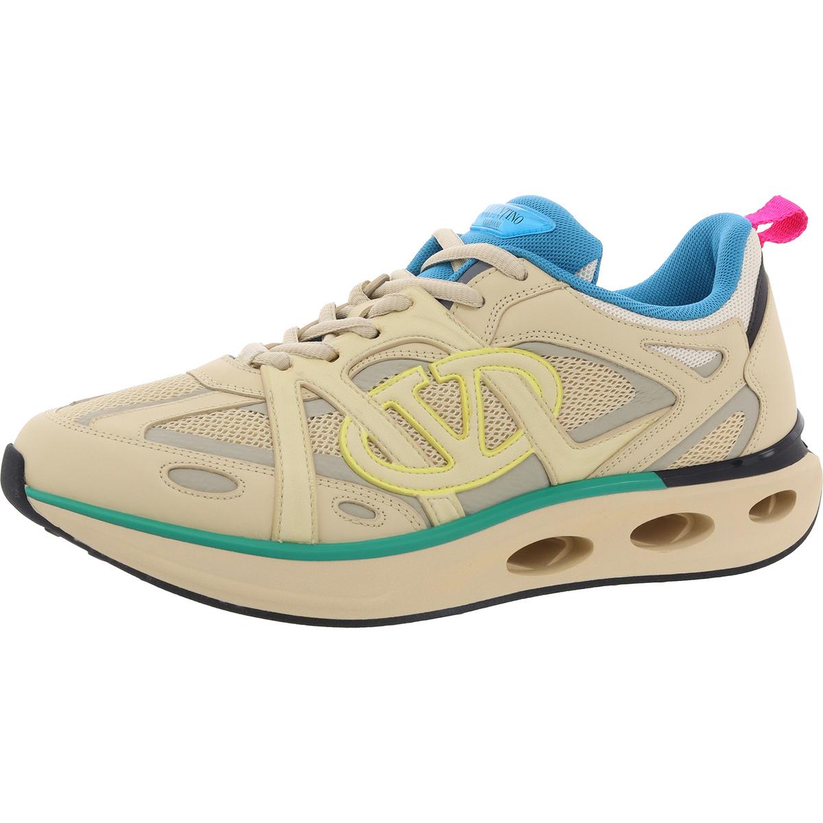 Mesh Panelled Sneakers Lace-Up Leather Casual And Fashion Sneakers