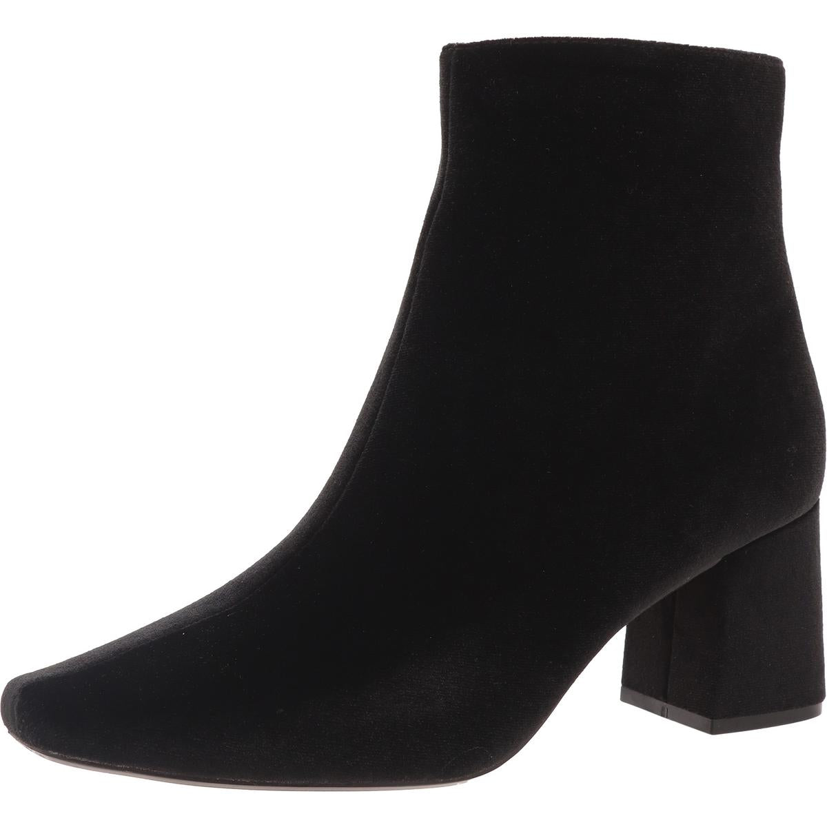 Zipper Velvet Booties