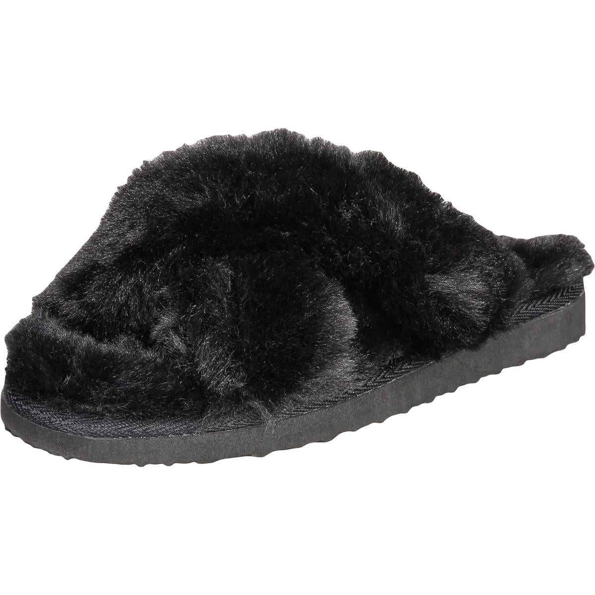 Yayla Faux Fur Slip On Slide Slippers