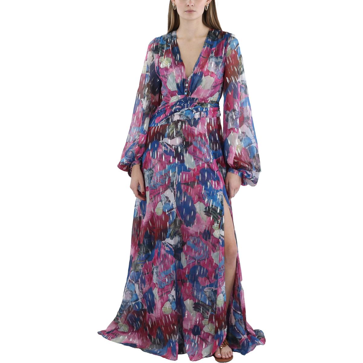 Metallic Full Length Maxi Dress