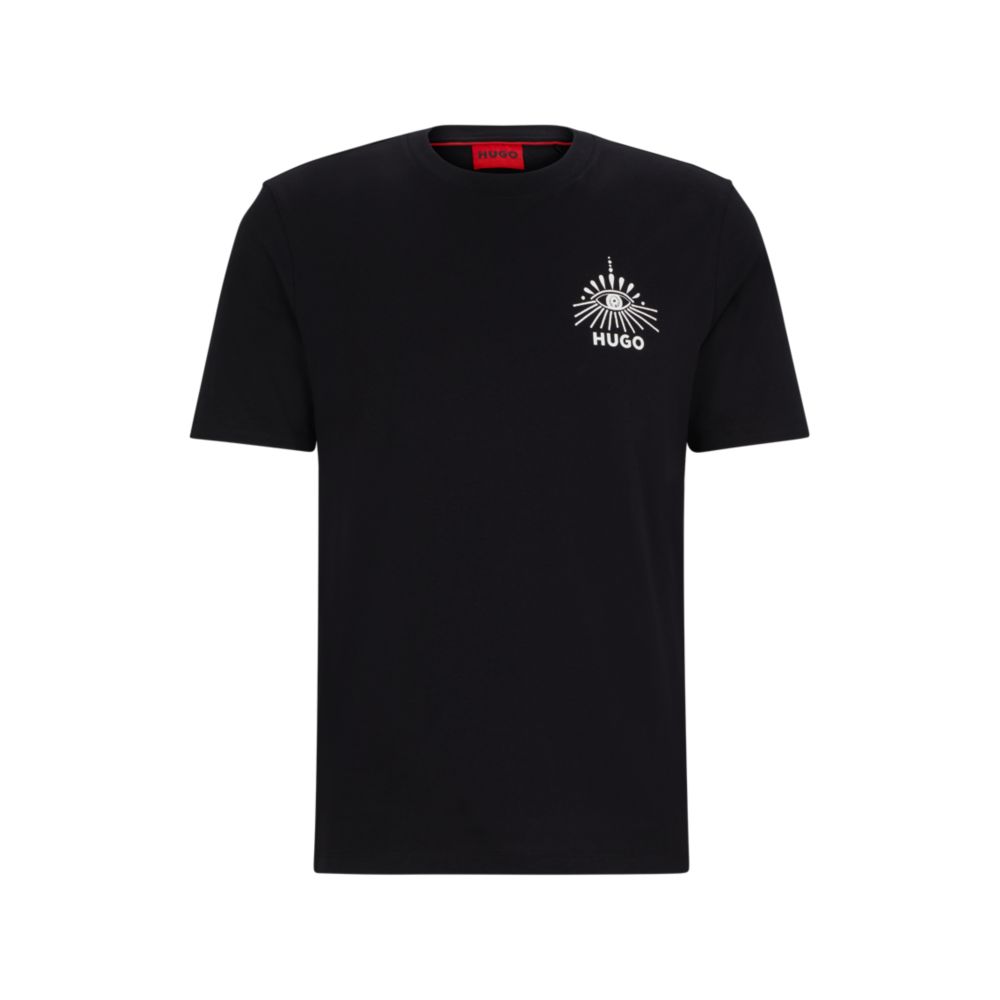 Cotton-jersey regular-fit T-shirt with seasonal artwork