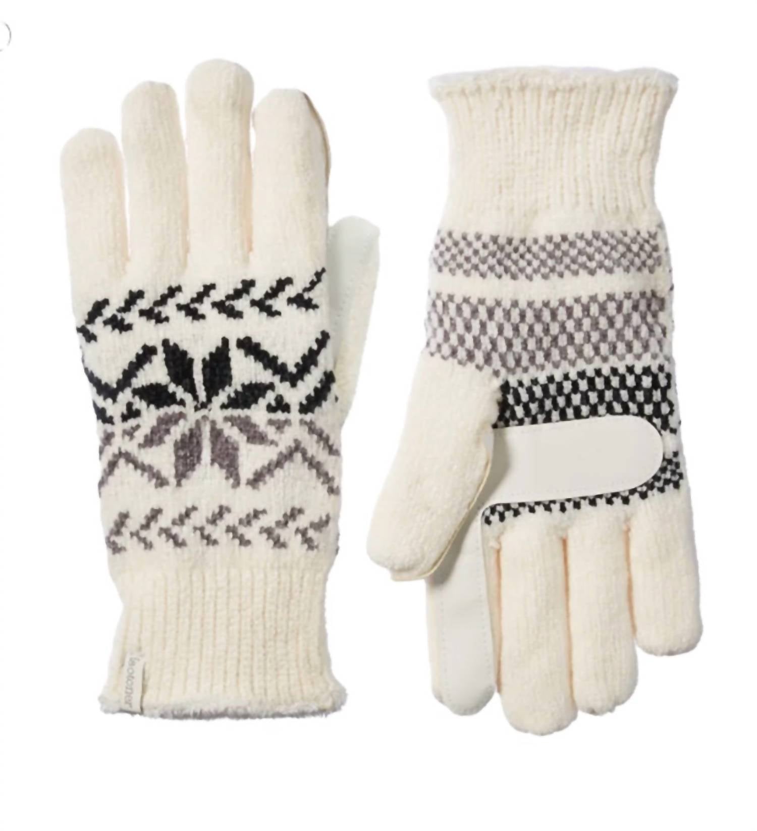 Women's Chenille Snowflakes Gloves In Ewe 7258421788732
