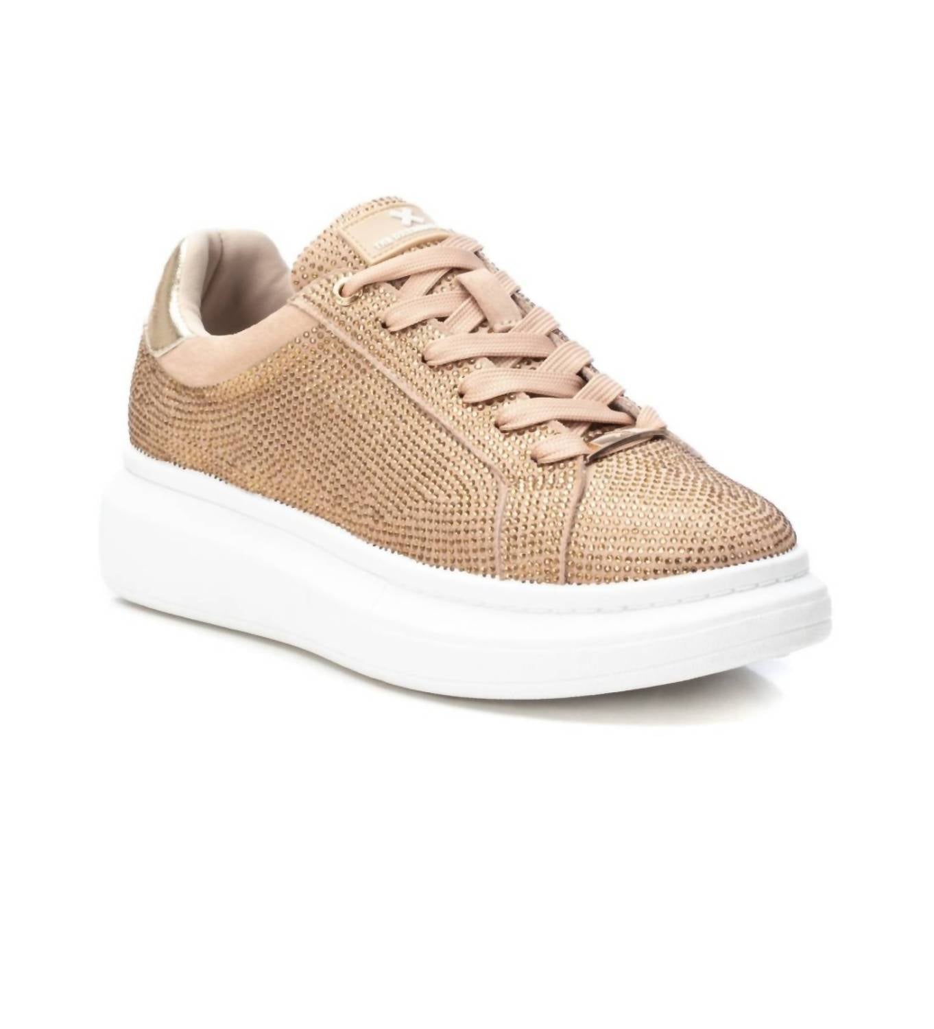 Women's Lace-Up Sneakers In Beige 7660447203388