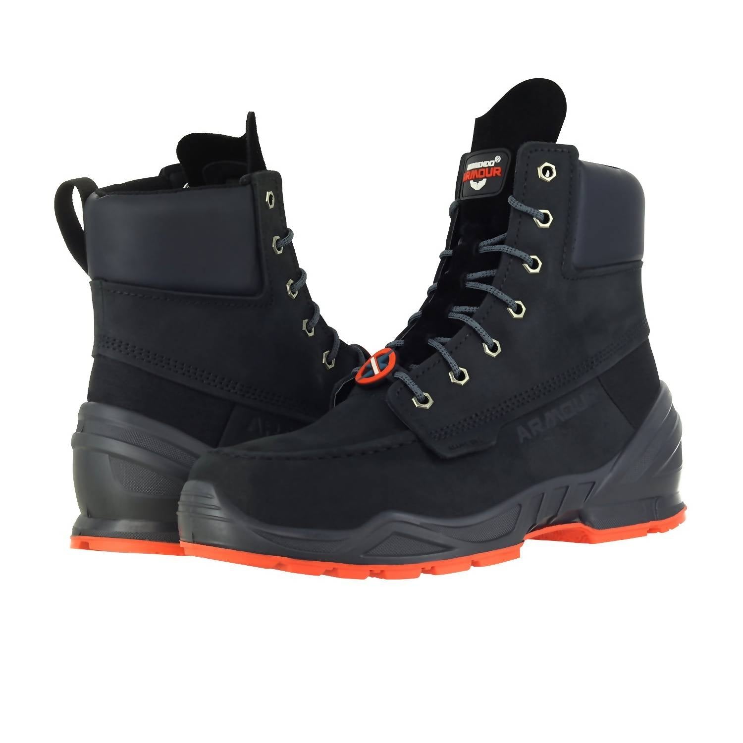 Men's Moc Toe Work Boots 8” In Black