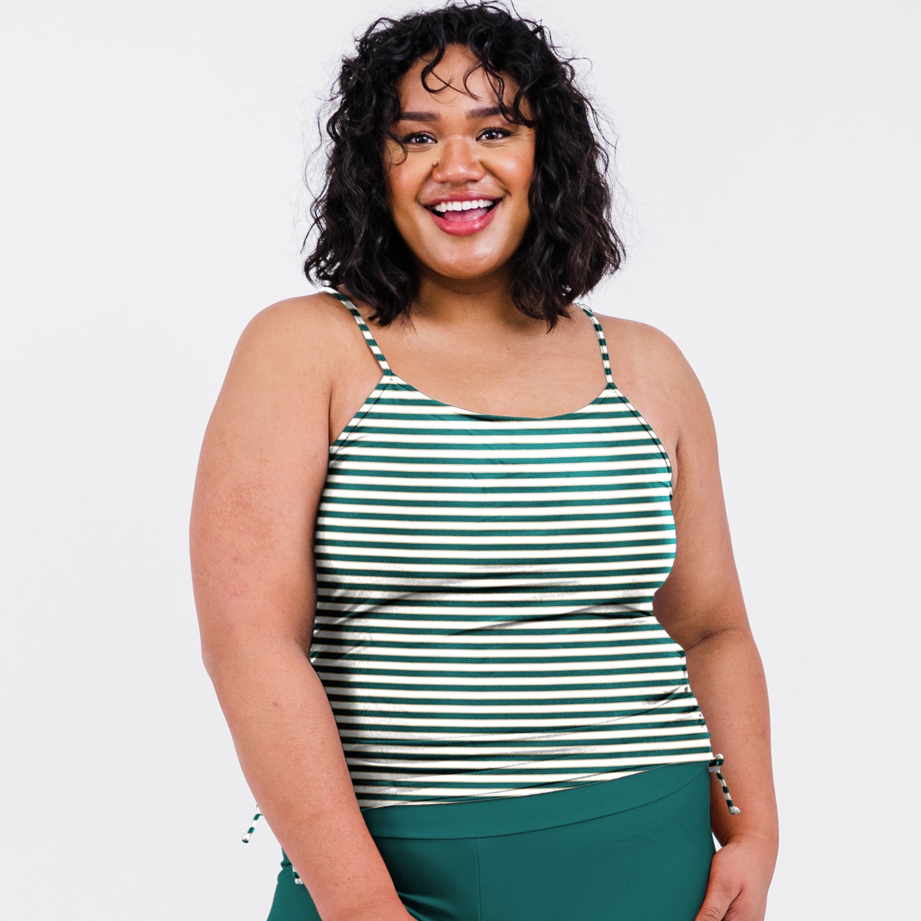 Women's Plus Adjustable Strap Tankini Maya Swim Top 7761367728188