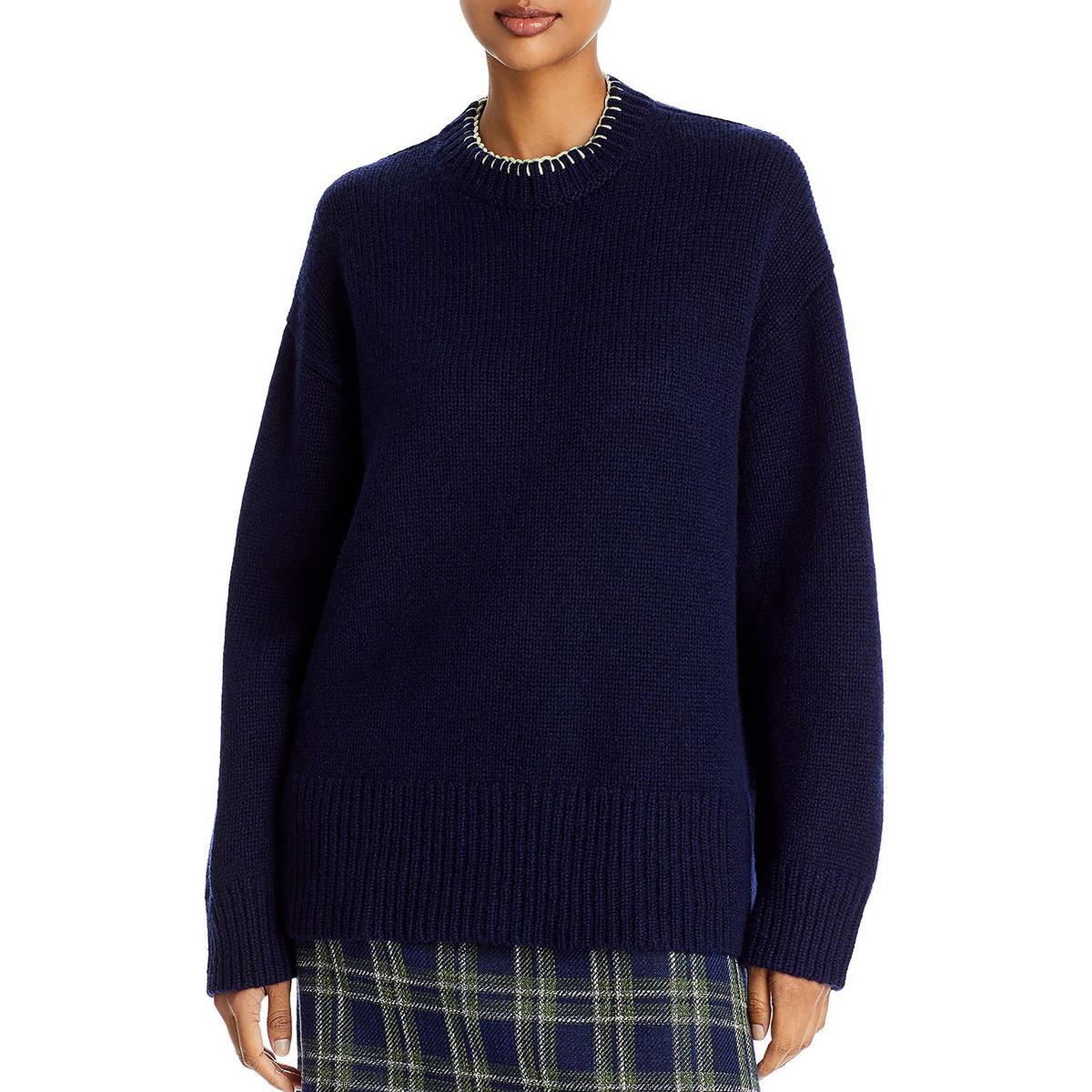 Cashmere Blend Chunky Crewneck Sweater