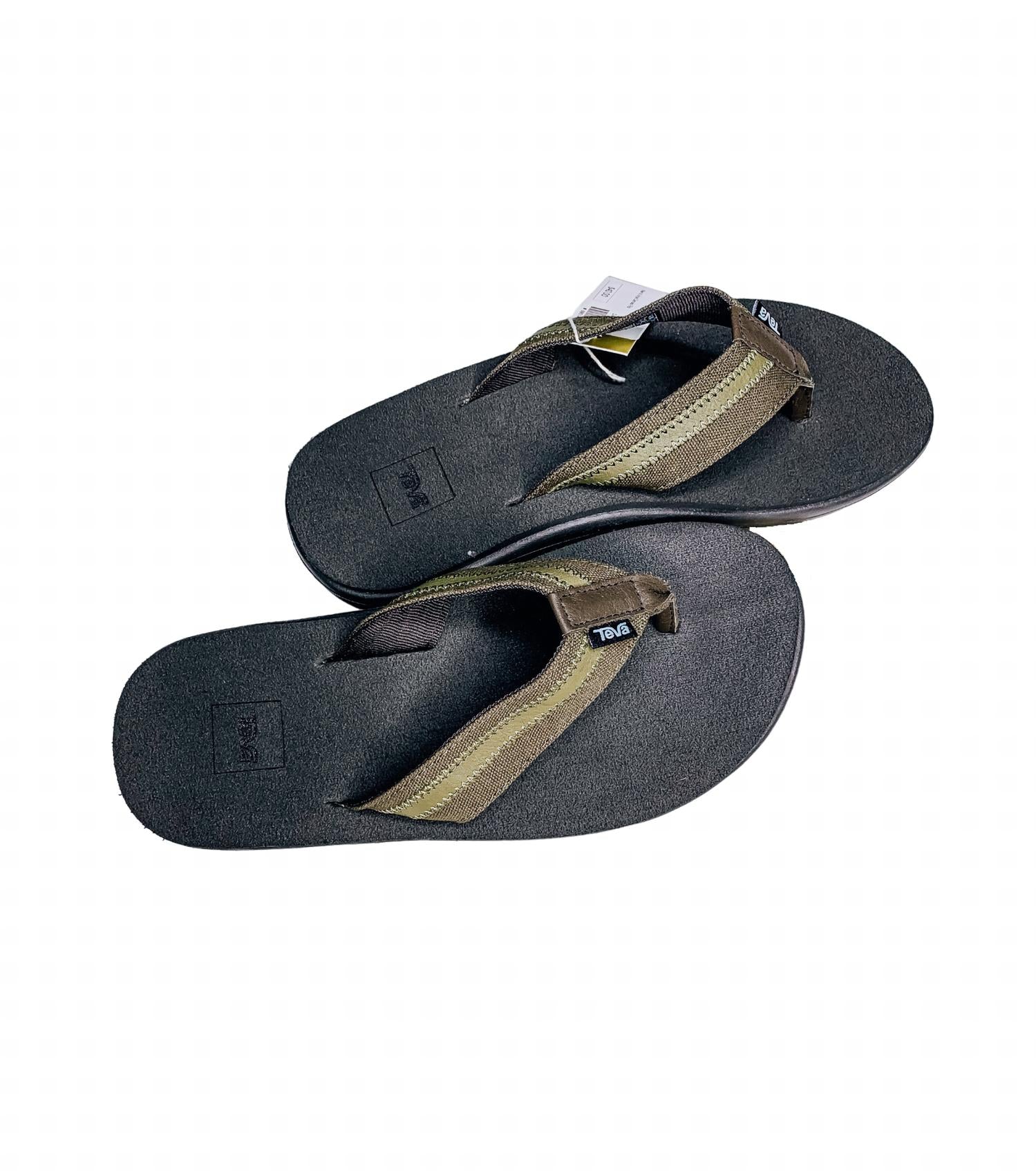 Men's Voya Canvas Flip Flop In Dark Olive 7742591041596