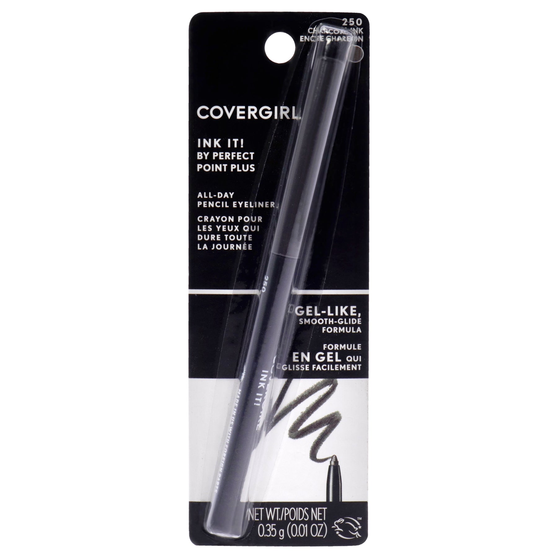 Ink It! By Perfect Point Plus - # 250 Charcoal Ink by CoverGirl for Women - 0.006 oz Eyeliner