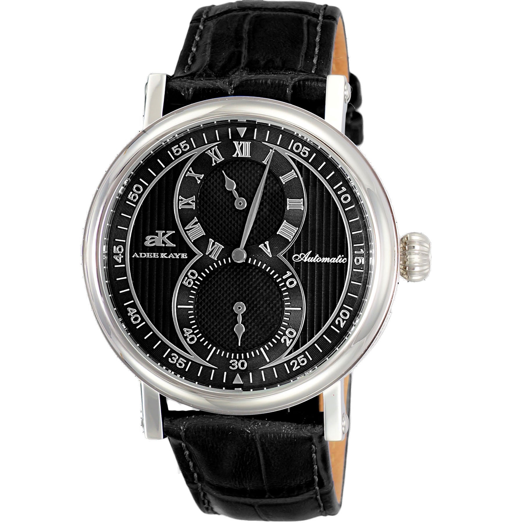 Adee Kaye Men's Mondo Black Dial Watch