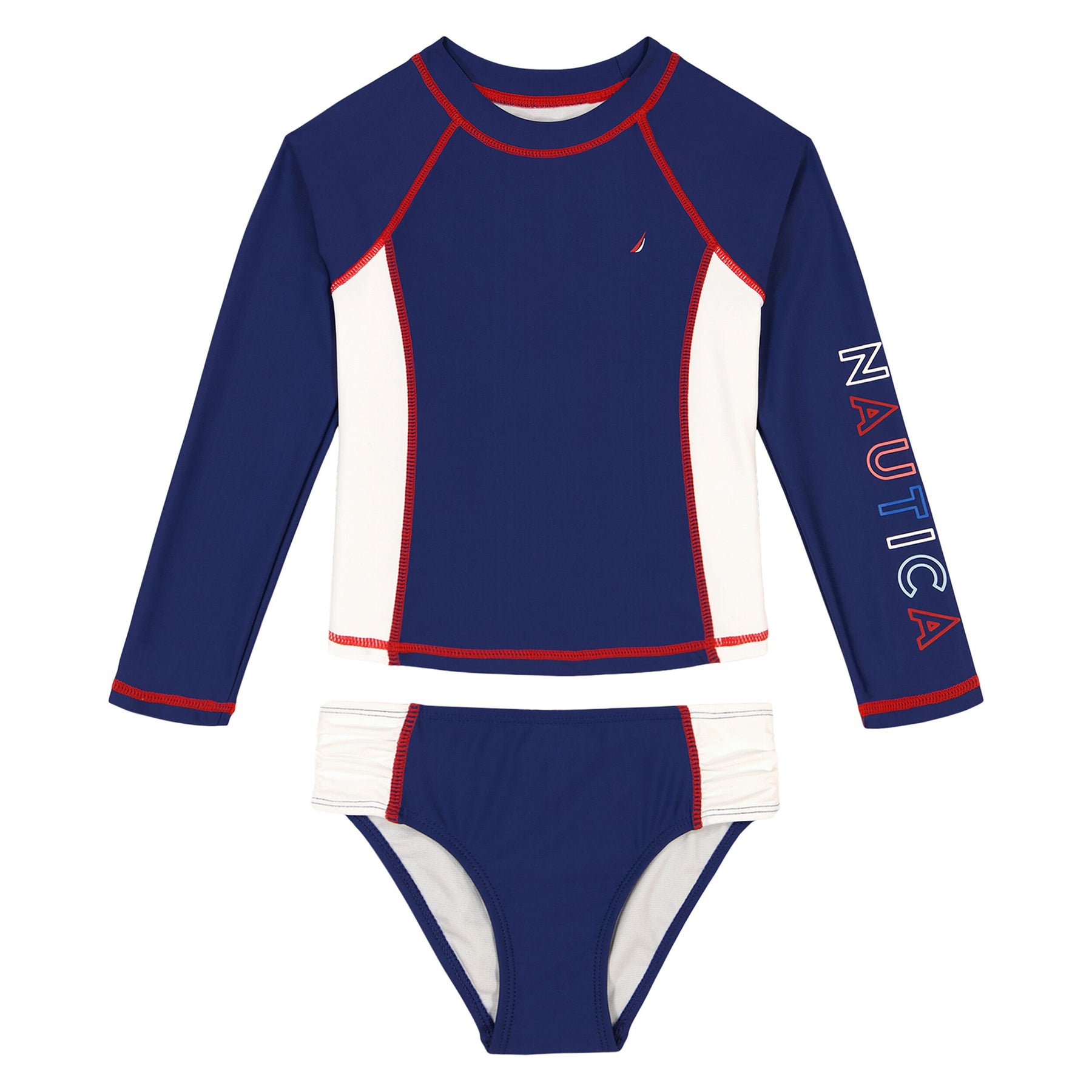 Nautica Little Girls' Billboard Rash Guard Set (4-6X) 7259234140220