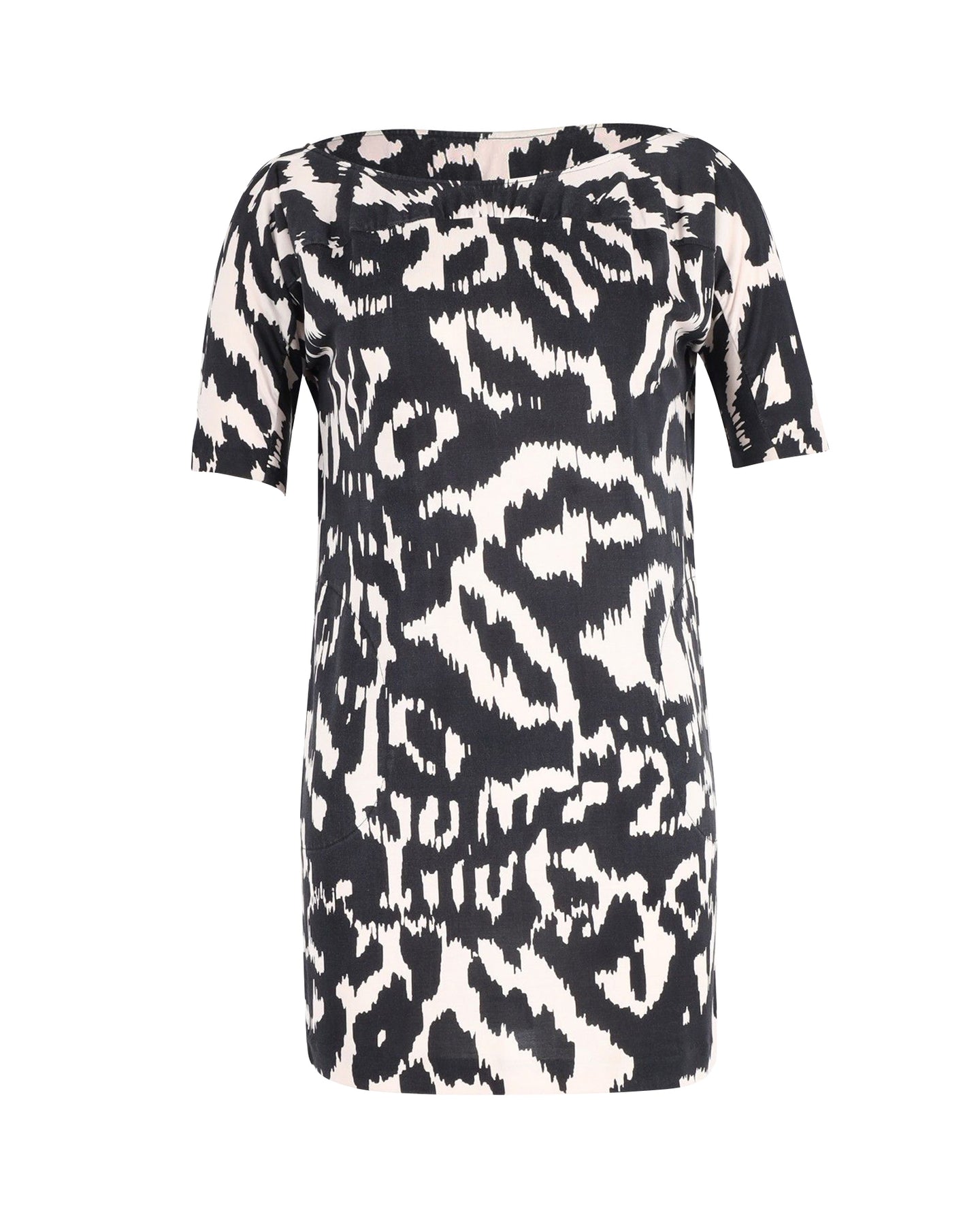 Diane Von Furstenberg Zebra Print Dress in Black and White Silk 7802208583740