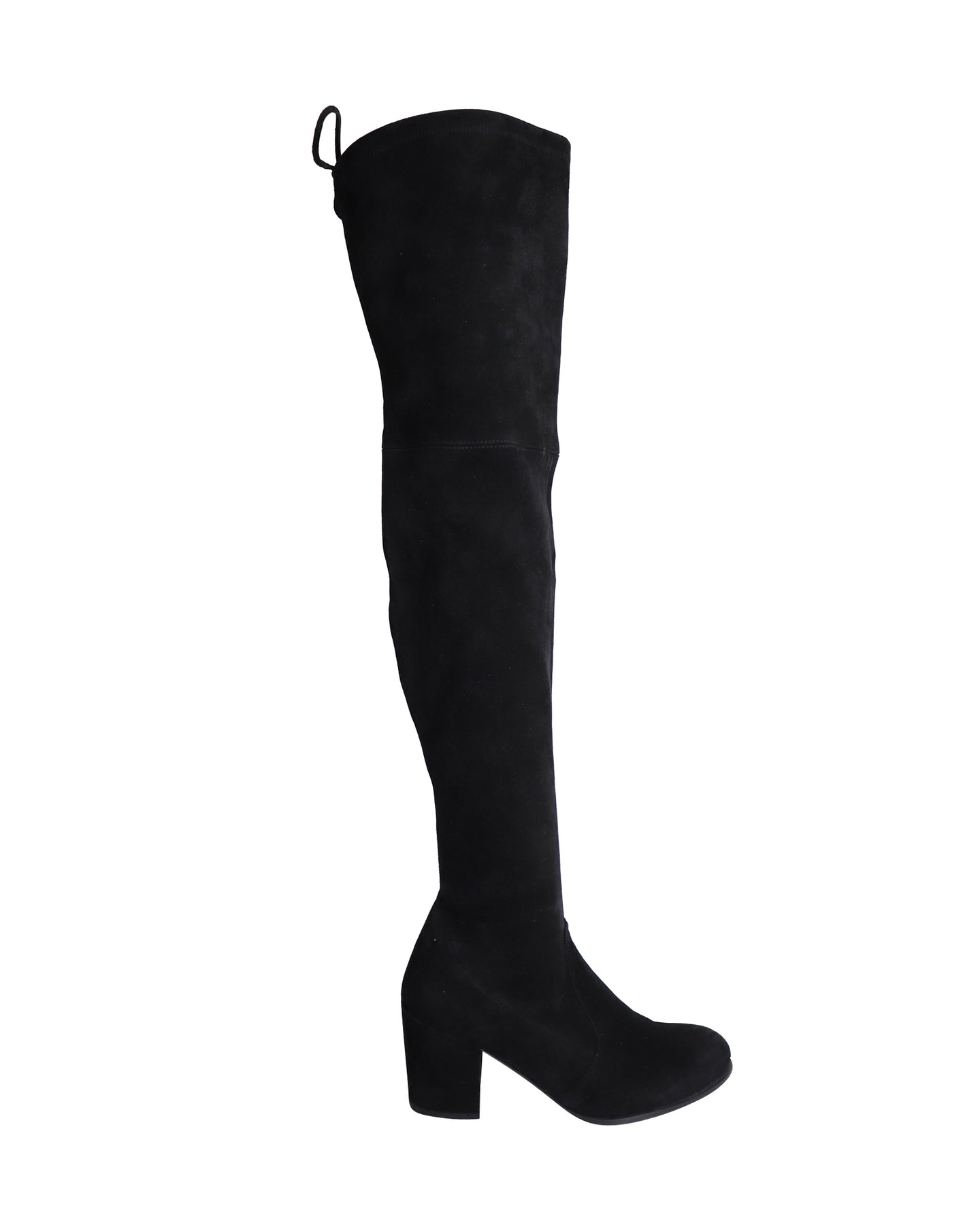 Stuart Weitzman Over The Knee Heeled Boots in Black Suede 7802218283068