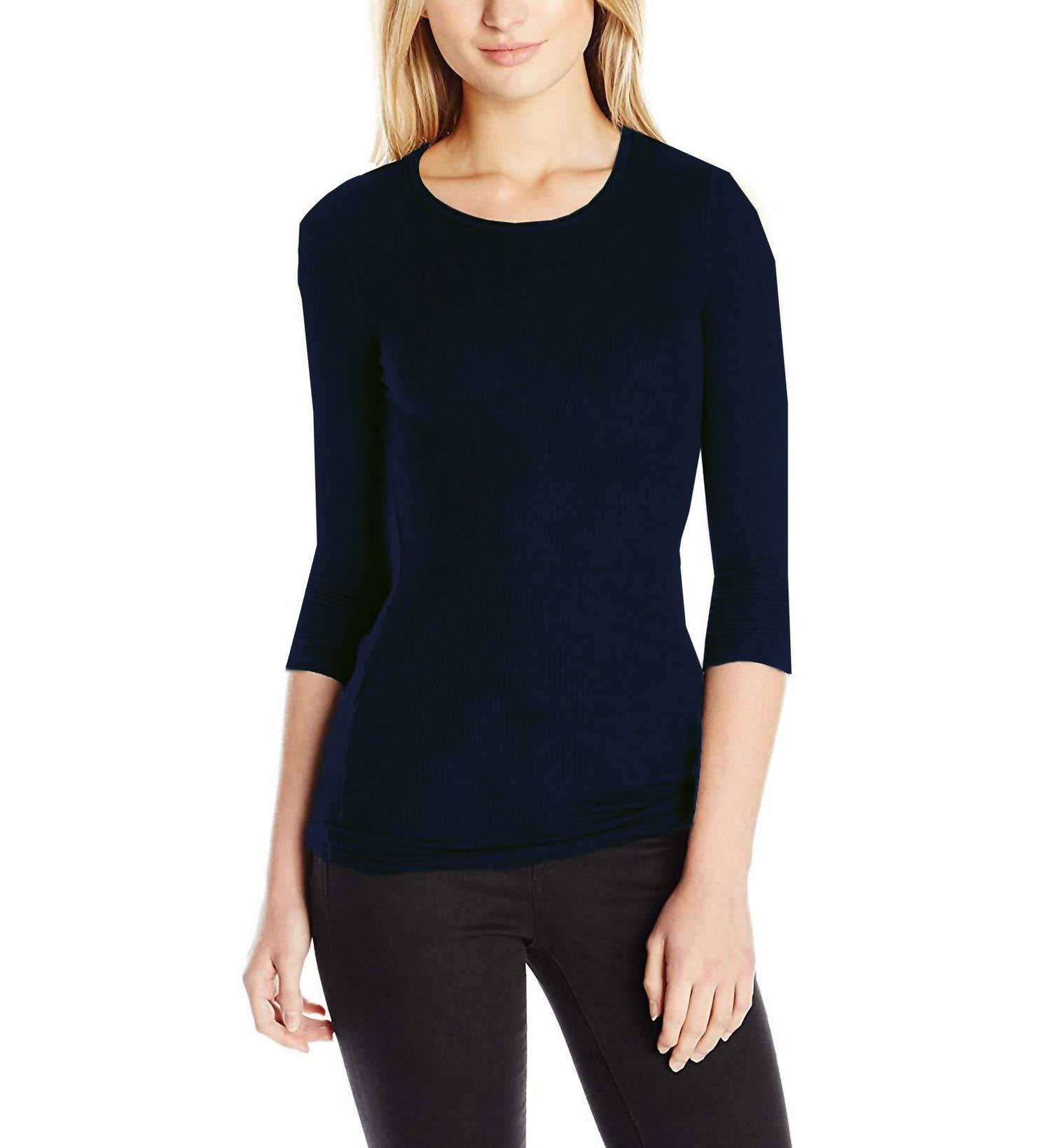 Women's Long Sleeve Crew Neck Tee In Thunder 7262394581052