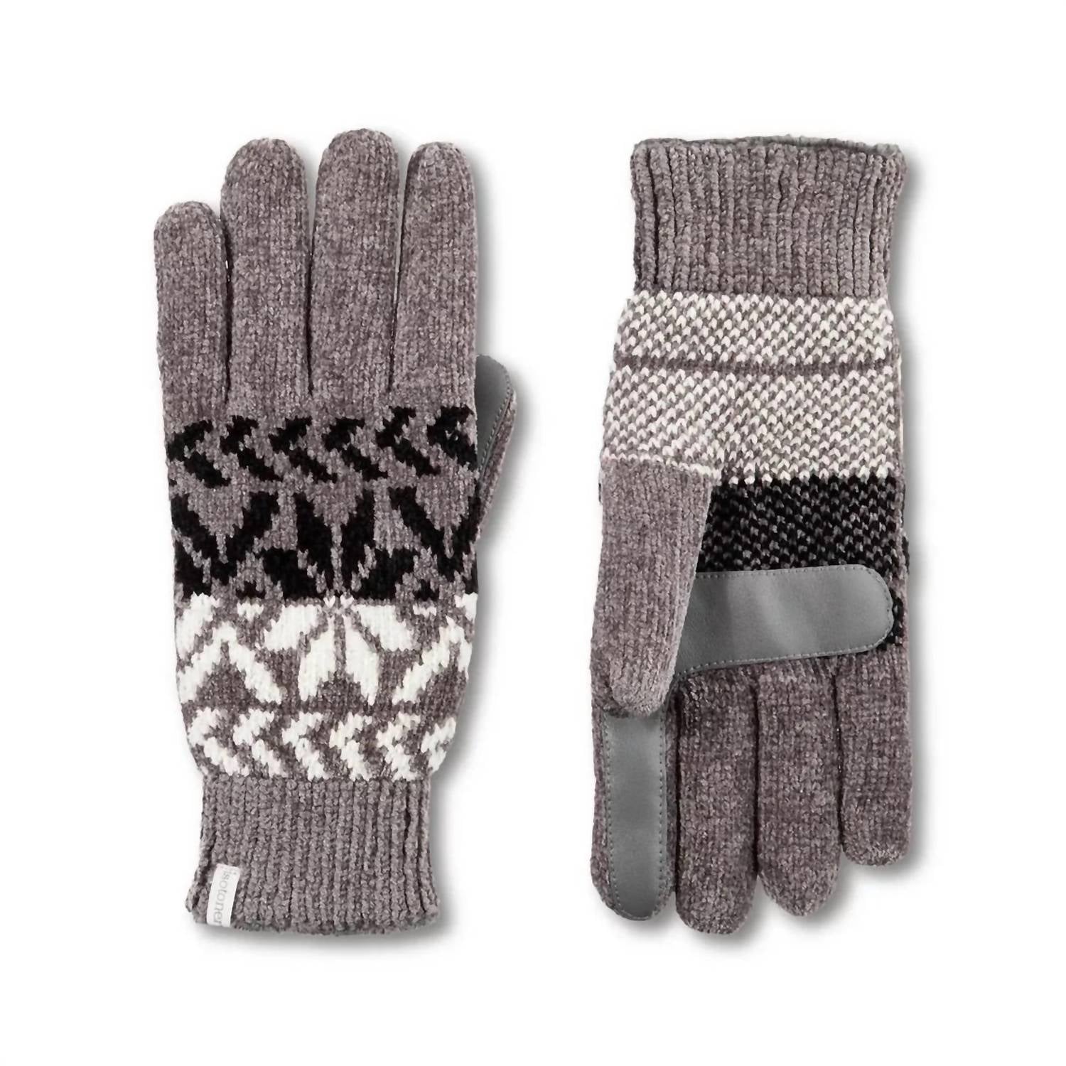 Women’S Chenille Snowflake Gloves In Chrome