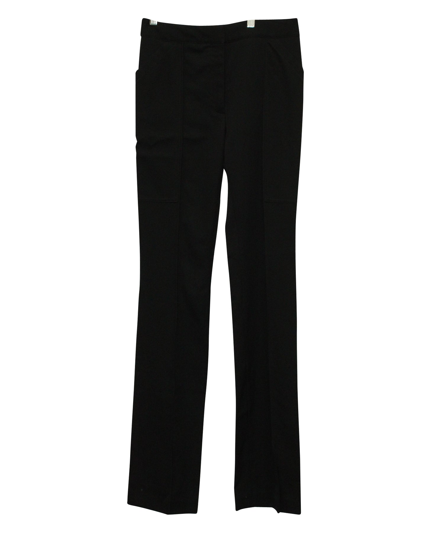 Stella McCartney Straight Leg Pants in Black Wool 7826328748092