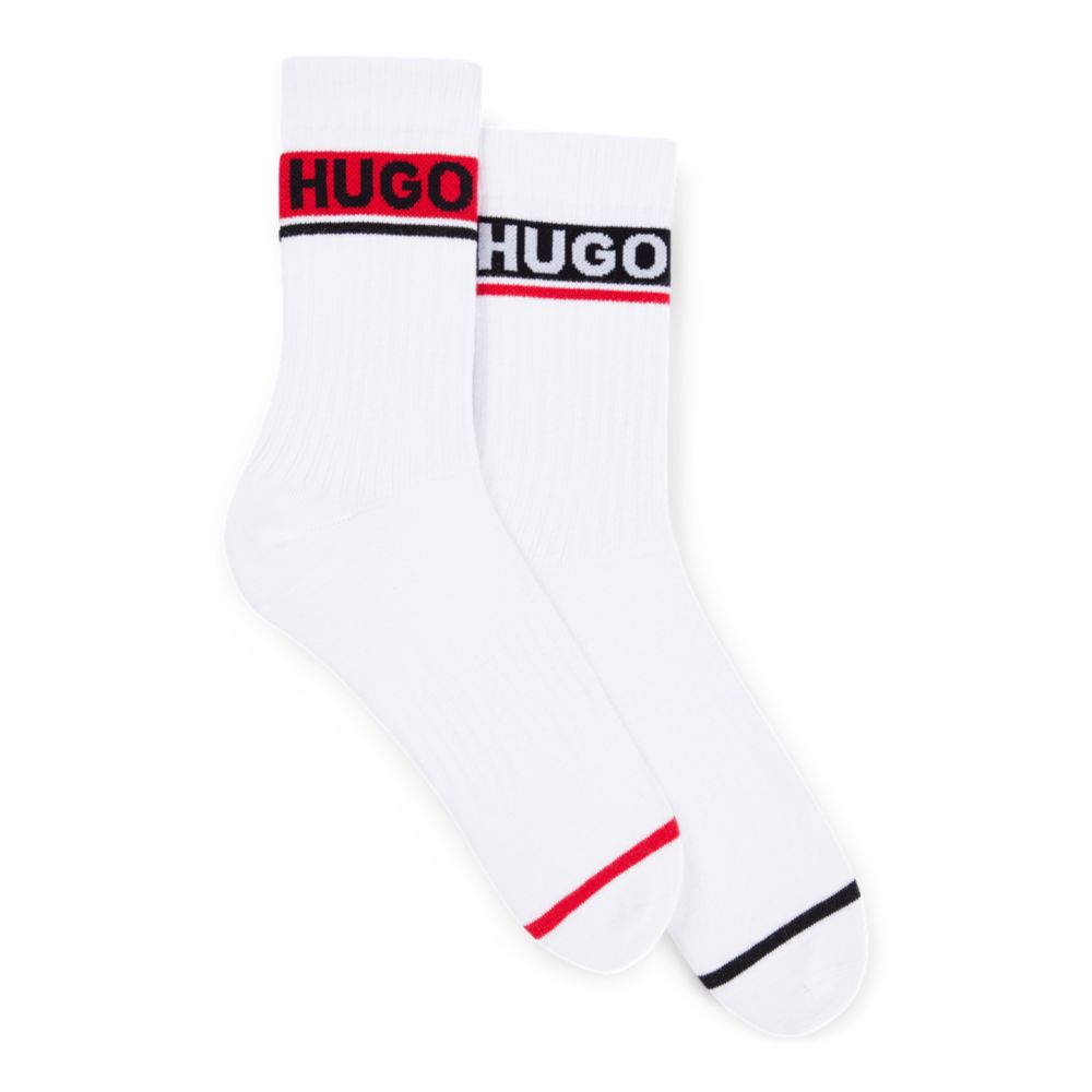 Two-pack of quarter-length socks with logo details 7258257555516