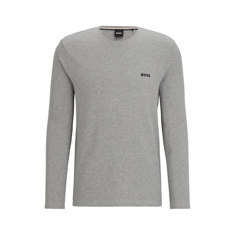 Cotton-blend pajama T-shirt with embroidered logo