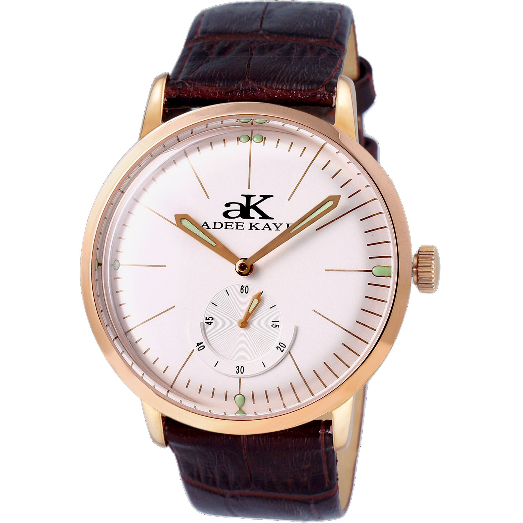 Adee Kaye Men's Simplicity White Dial Watch 7296119734332