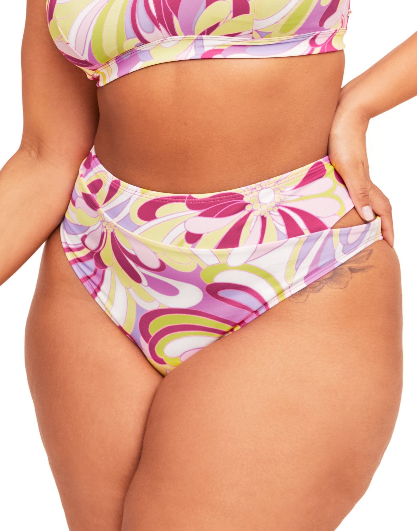 Darby Women's Plus-Size Swimwear High-Waisted Bikini Bottom