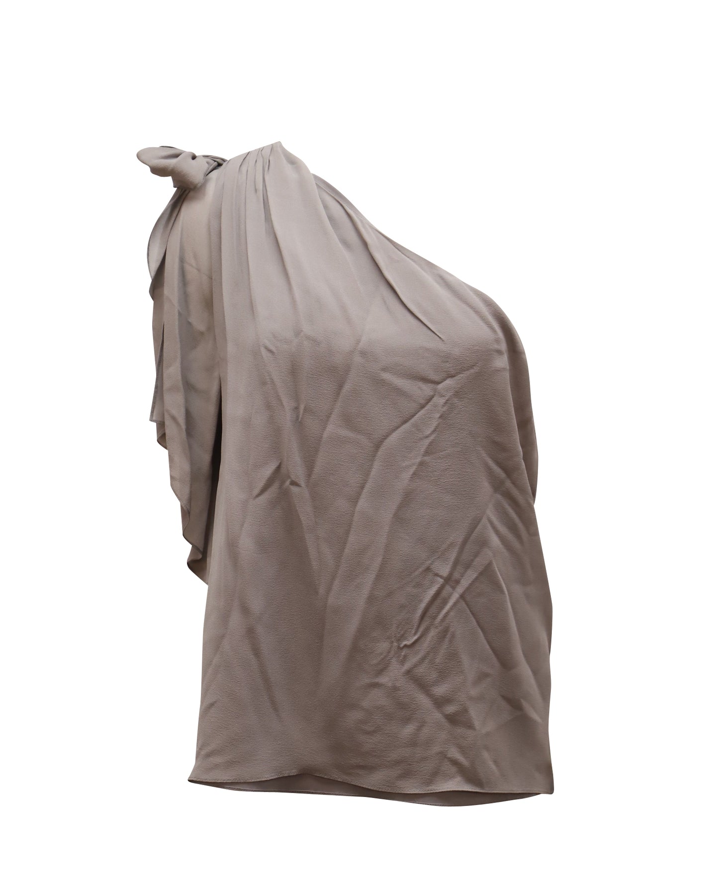 Alice & Olivia One Shoulder Top in Gray Viscose 7771828879420