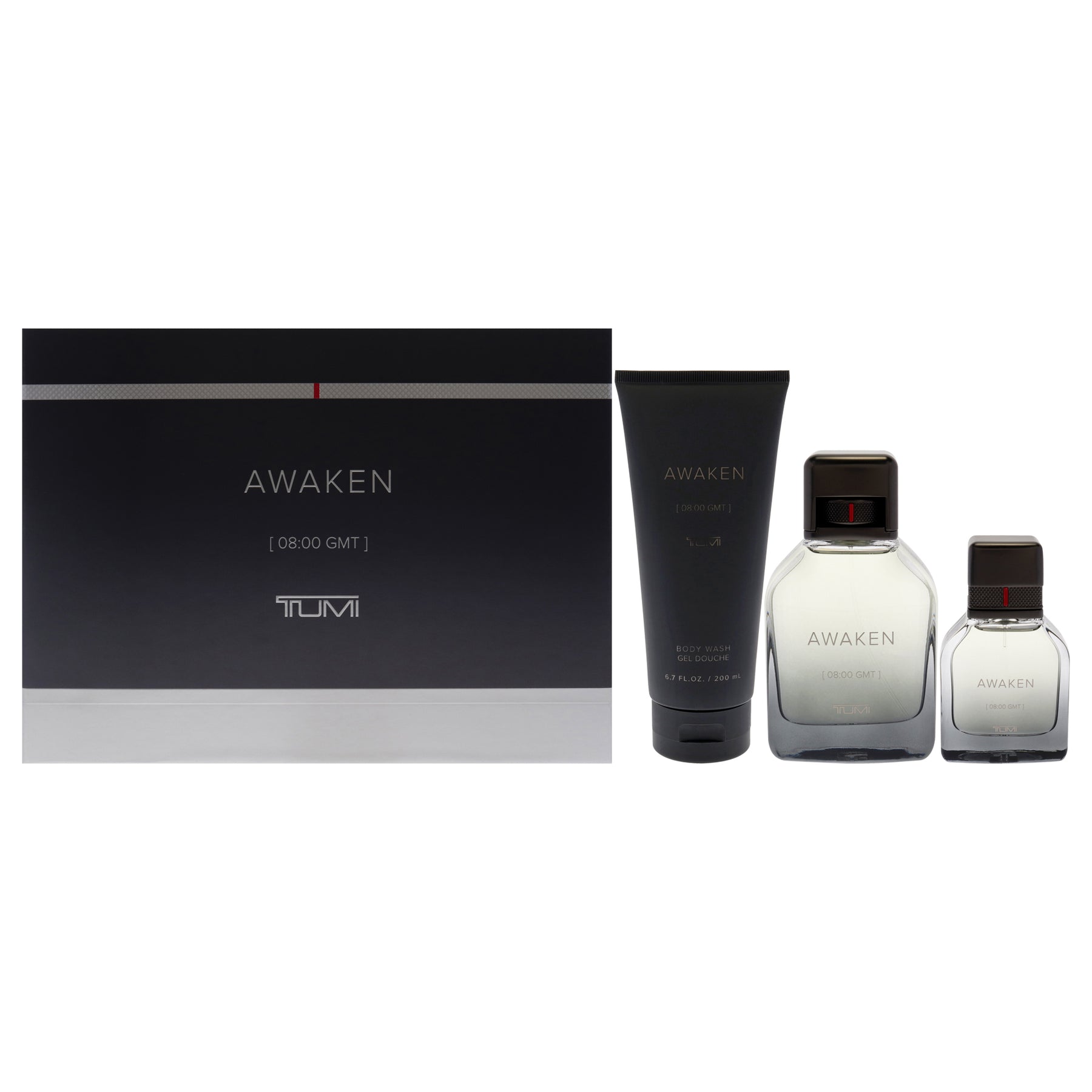 Awaken by Tumi for Men - 3 Pc Gift Set 3.4oz EDP Spray, 1oz EDP Spray, 6.7oz Body Wash 7830711959612