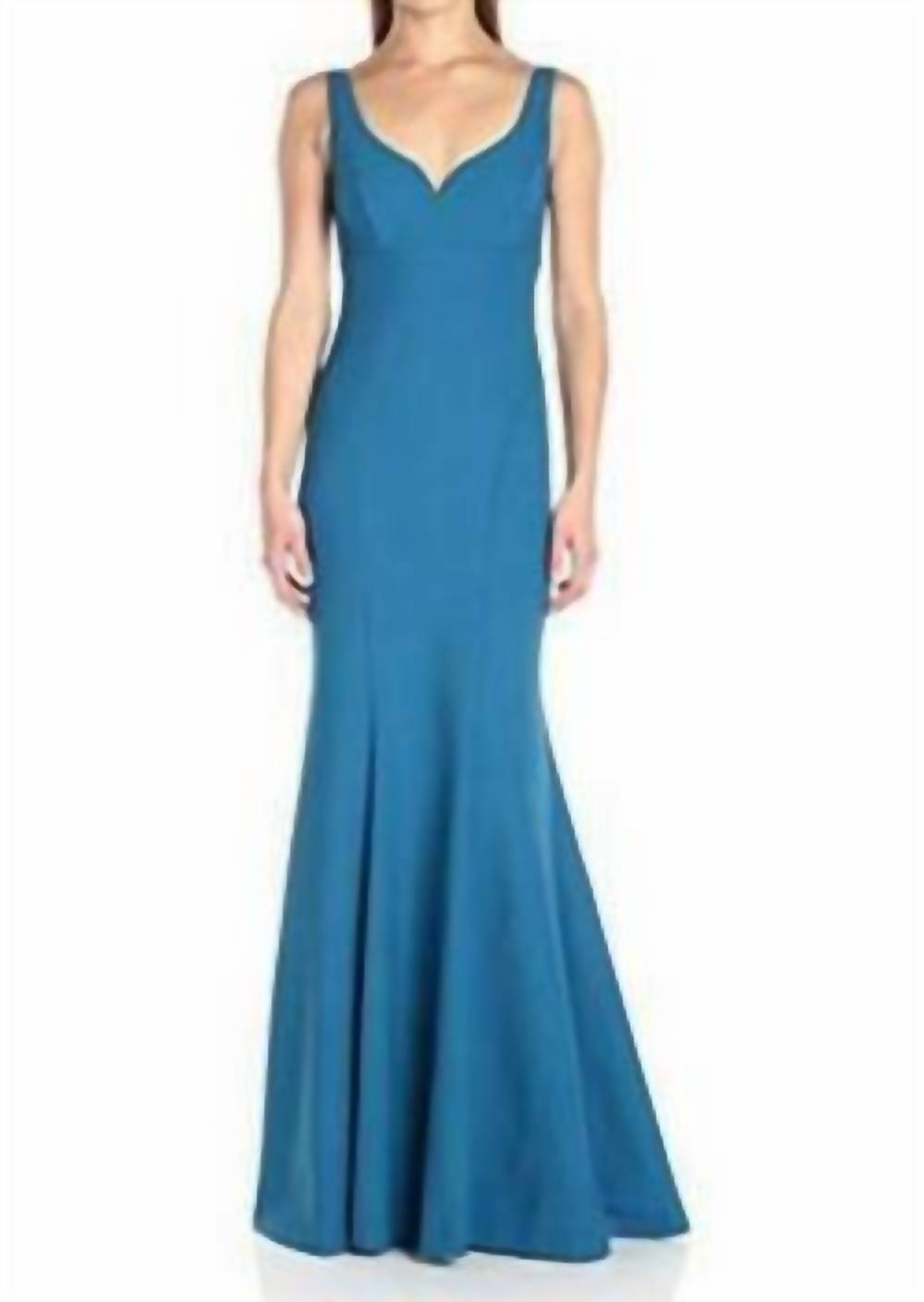 Sleeveless Sweetheart Neckline Maxi In Blue
